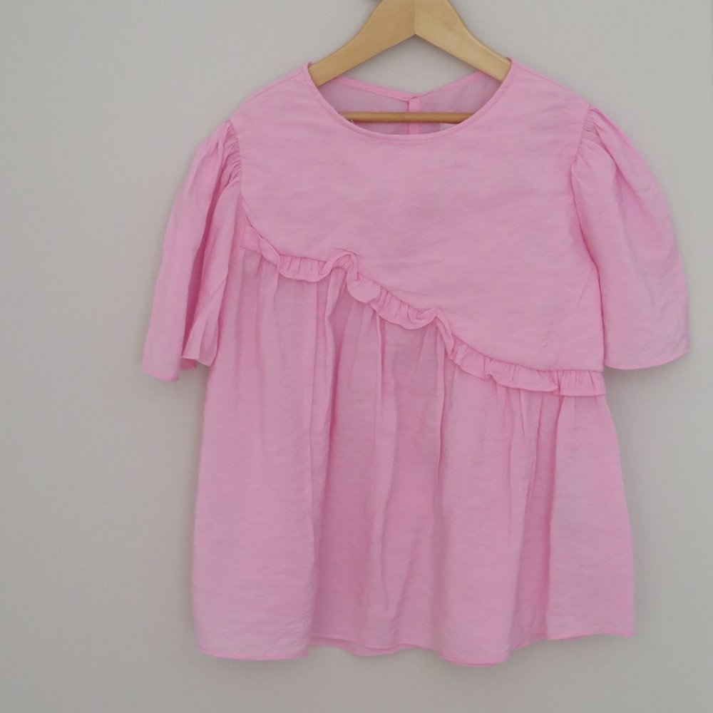 ZARA GIRLS - Pink ruffle top